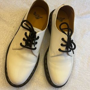 Doc Martens white patent oxfords